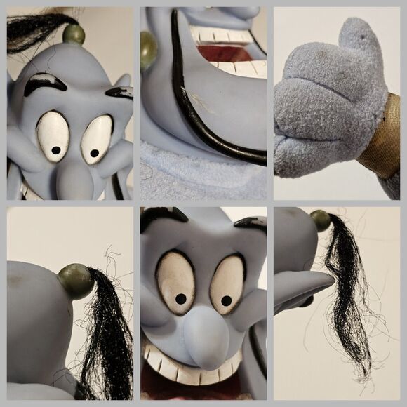 90s Walt Disney Aladdin Genie Hand Puppet Disneyana Plush 15" Stuffed Animal Toy - Picture 4 of 12